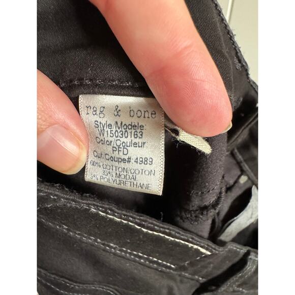 Rag & Bone Womens Jeans Sz 24 Black Plush Legging Style Pants W15030163 - Picture 7 of 11